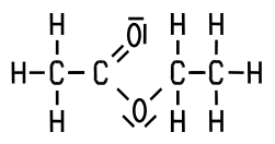 Strukturformel Ethylacetat