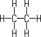 Strukturformel Ethan