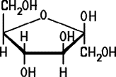 Strukturformel Fructose