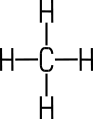Strukturformel Methan