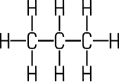 Strukturformel Propan