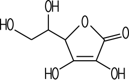 Strukturformel Ascorbinsäure