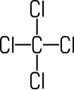 Strukturformel Tetrachlormethan CCl4