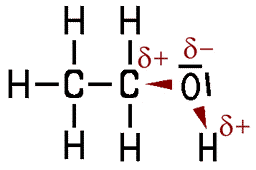 Polares Ethanol-Molekül