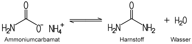 Harnstoffsynthese aus Ammoniumcarbamat