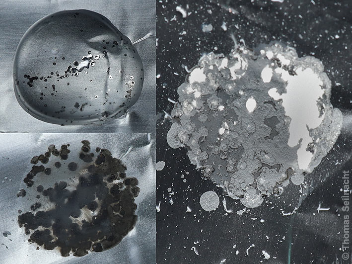 Quecksilber(II)-chlorid reagiert mit Aluminium