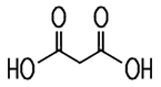 Strukturformel Malonsäure