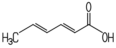 Strukturformel Sorbinsäure