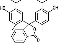 Thymolphthalein Strukturformel