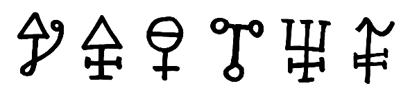 Symbole für Schwefel