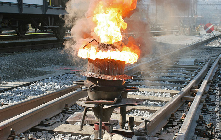 Thermitverfahren bei der Bahn