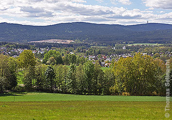 Tröstau mit Steinbruch Zufurt und Schneeberg
