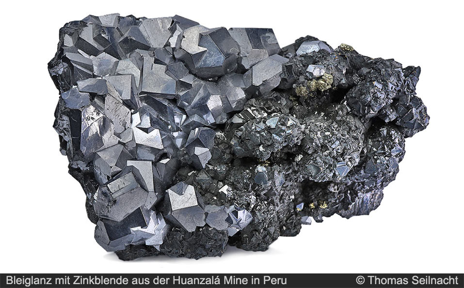Galenit mit Sphalerit aus Huanzalá in Peru