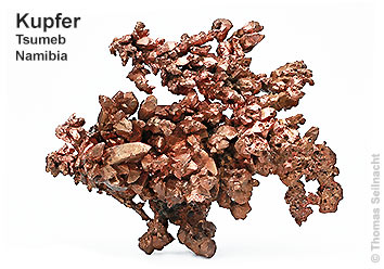 Kupfer gediegen aus Tsumeb