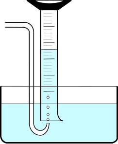 Pneumatisches Auffangen eines Gases